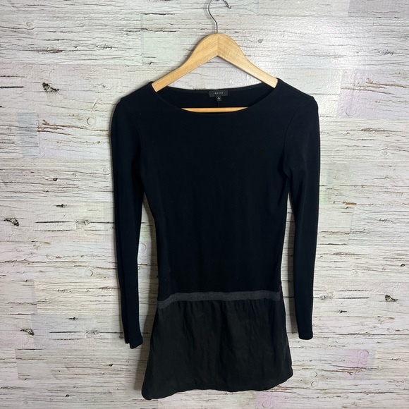THEORY Black Keiran Classical Lambskin Leather Dress size xs - Picture 2 of 10